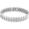 Bracelet Bracelet Maillons Damier Gravés au Laser IP Or