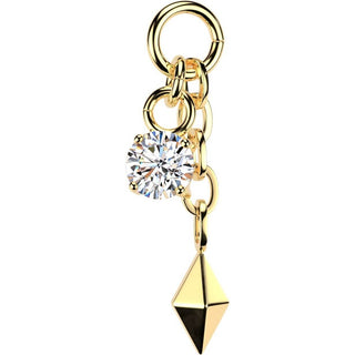 Titanium Attachment 3D Prong Setting Zirconia Dangle