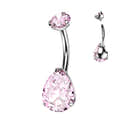 Piercing De Nombril En Titane Avec Zircon Cubique - Taille 14G, Longueur 10 Mm - Filetage Interne, Hypoallergénique - 3