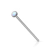 Titanium Fishtail Opal Round Silver