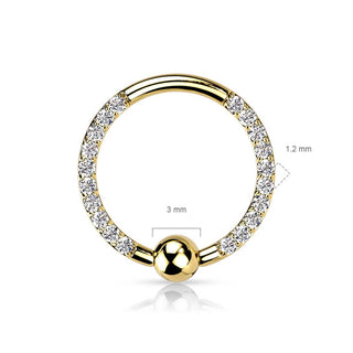 Titanium Ring Ball Zirconia Captive Bead
