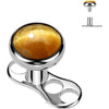 Titanium Dermal Anchor 3 holes natural stone Internally Threaded