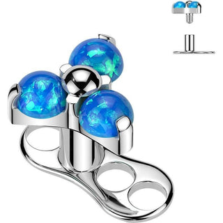 Titanium Dermal Anchor 3 hole triangle zirconia Internally Threaded