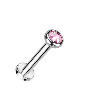 Titane Labret Zircone Opale Filetage Interne