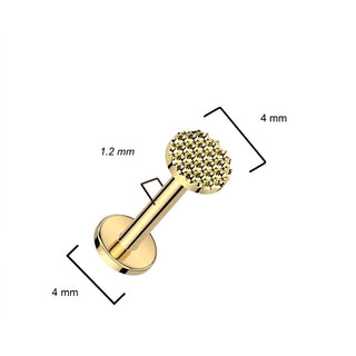 Titanium Labret Round Internally Threaded