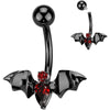 Titanium Belly Button Piercing bat zirconia Internally Threaded