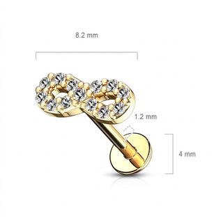 Barbell Set Labret Barbell Bendeble Hoop Ring Bendable, 4  pieces