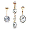 Belly Button Piercing Round Zirconia, 3  pieces
