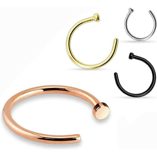 Nose Hoop Half Hoop Ring, 4  pieces