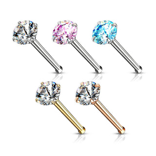 Nose Stud Zirconia Round, 5  pieces