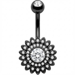Piercing Nombril Tournesol Pavé de Cristaux