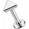 Titane Labret Motif Triangle Géométrique Filetage Interne