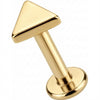 Titane Labret Motif Triangle Géométrique Filetage Interne