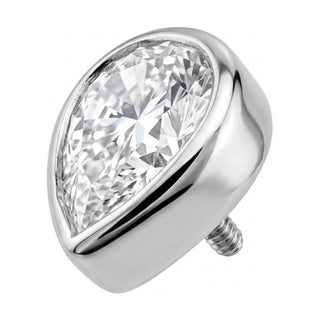 Titanium Top Teardrop Bezel Zirconia Internally Threaded