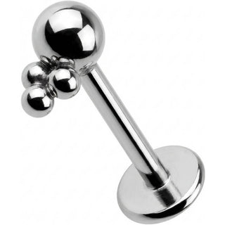 Titane Labret Sphère Avec Trio De Billes Filetage Interne