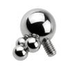 Titanium Top Sphere With Bead Cluster Internally Threaded