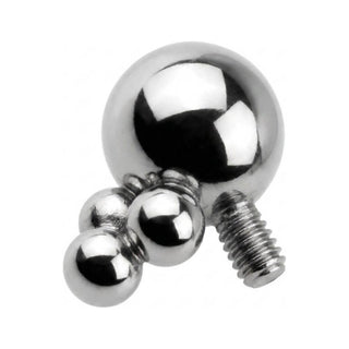 Titanium Top Sphere With Bead Cluster Internally Threaded