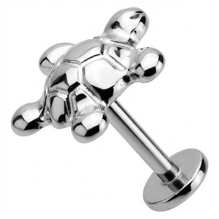 Titane Labret Petite Tortue de Mer Filetage Interne