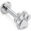 Titane Labret Petite Empreinte de Patte Filetage Interne