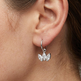 Titanium Attachment Triple Marquise Stone Fan – getragen