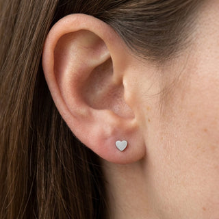 Titanium Earring Heart Shape For Earlobe