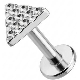 Titane Labret Triangle à Surface Martelée Filetage Interne