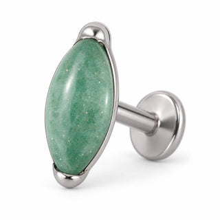 Titanium Labret Marquise Turquoise Natural Stone Internally Threaded