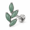 Titanium Labret Marquise Leaf Branch Internally Threaded