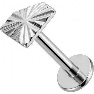 Titane Labret Rectangle Rayons de Soleil Filetage Interne