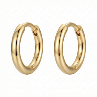 Titanium Earring Solid Circle Huggie Hoop
