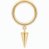 Titanium Ring Dangling Spike Paved Hoop Clicker