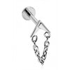 Titane Labret Forme V Avec Chaîne Pendante Filetage Interne