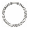 Titanium Ring Dotted Surface Pattern Clicker