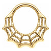 Titanium Ring Gothic Spider Web Clicker
