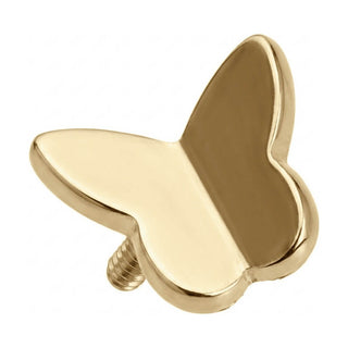 Titanium Top Flying Butterfly Silhouette Internally Threaded