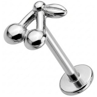 Titane Labret Duo De Cerises Fruitées Filetage Interne