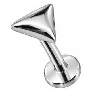 Titanium Labret Smooth Rounded Triangle Shape Internally Threaded