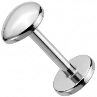 Titane Labret Top Ovale Lisse Bombé Filetage Interne