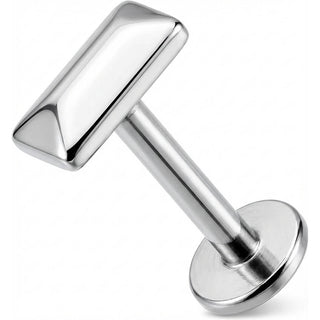 Titane Labret Barre Rectangulaire Géométrique Filetage Interne