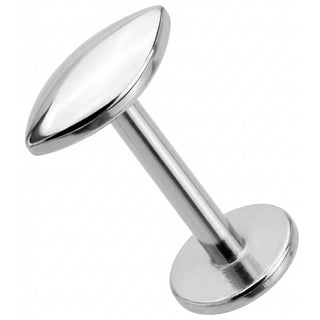Titane Labret Forme Marquise Pleine Filetage Interne