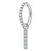 Titanium Ring Zirconia Bar Dangle Clicker