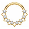 Titanium Ring Triangles Zirconia Clicker