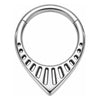 Titanium Ring Tribal Teardrop Clicker