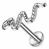 Titanium Labret Snake Internally Threaded