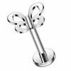 Titanium Labret Butterfly Internally Threaded