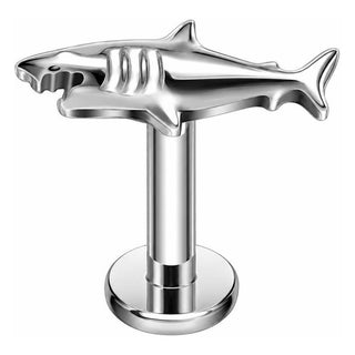 Titanium Labret Shark Internally Threaded