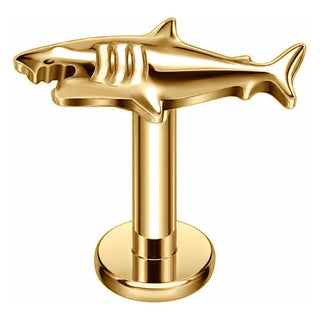 Titanium Labret Shark Internally Threaded