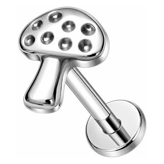 Titanium Labret Mushroom Internally Threaded