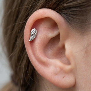 Titanium Labret Angel Wing Internally Threaded