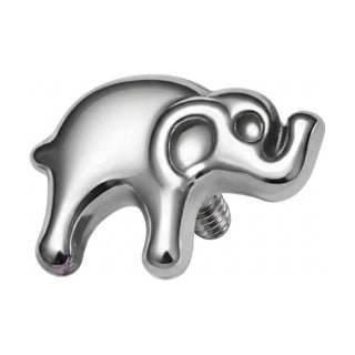 Titanium Top Elephant With Raised Trunk Internally Threaded